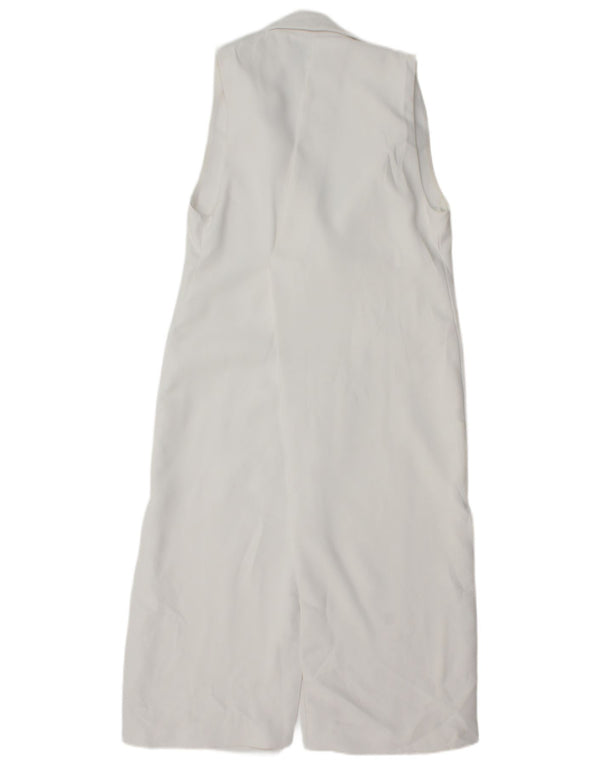 Zara Colete Regular Longline Feminino Reino Unido 6 XS Branco