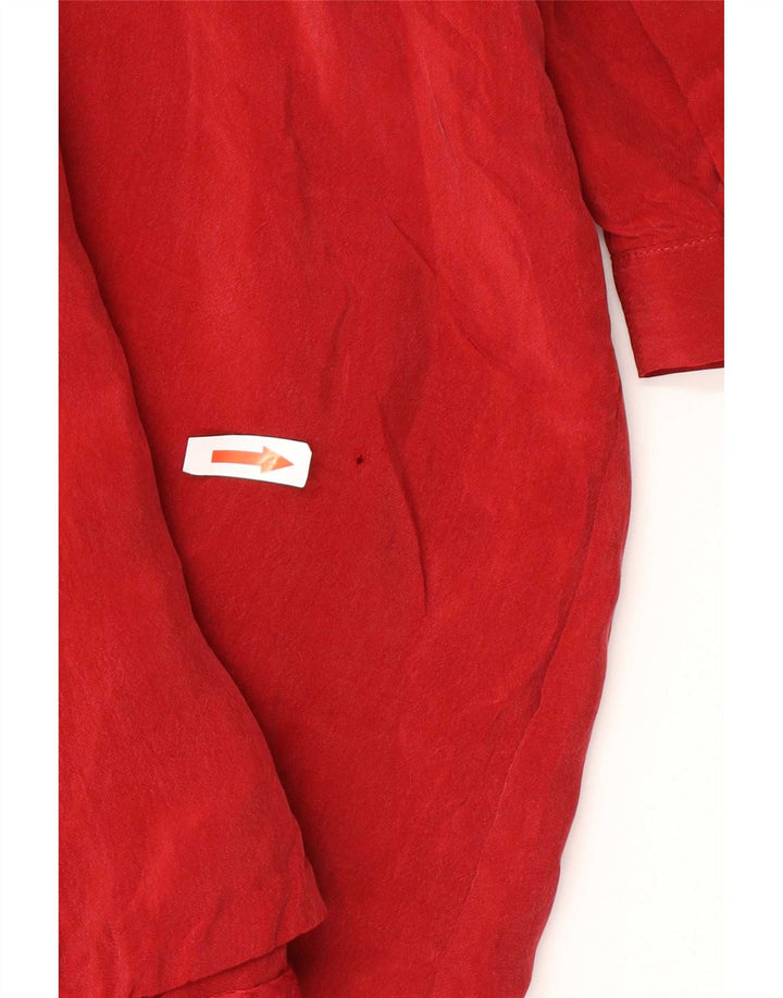 Cos Vestido feminino manga comprida solto ajuste básico UE 36 pequeno vermelho Cupro