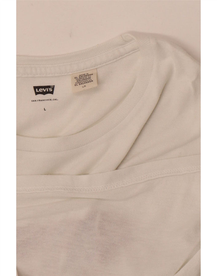 Camiseta gráfica masculina Levi's Top grande branco
