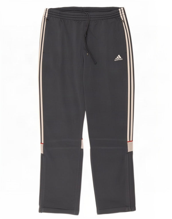 Calças de treino masculinas Adidas UK 46/48 XL cinza colorblock poliéster
