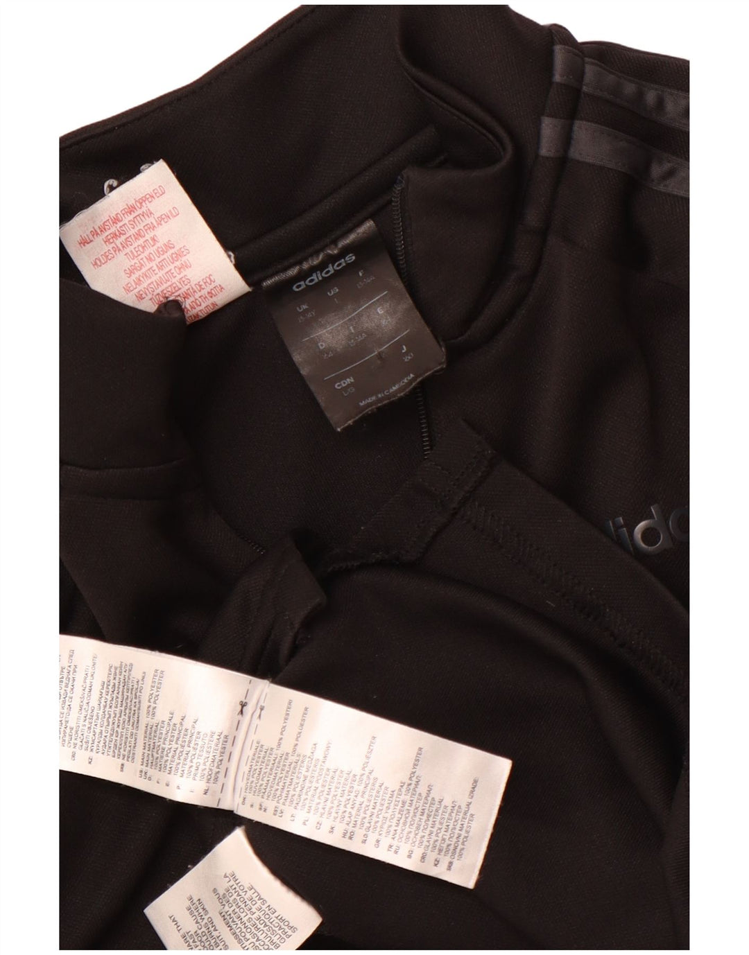 Adidas Meninos Climalite Zip Neck Pullover Treino Top 13-14 Anos Preto