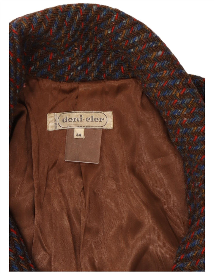 Sobretudo feminino vintage IT 44 médio multicolorido manchado