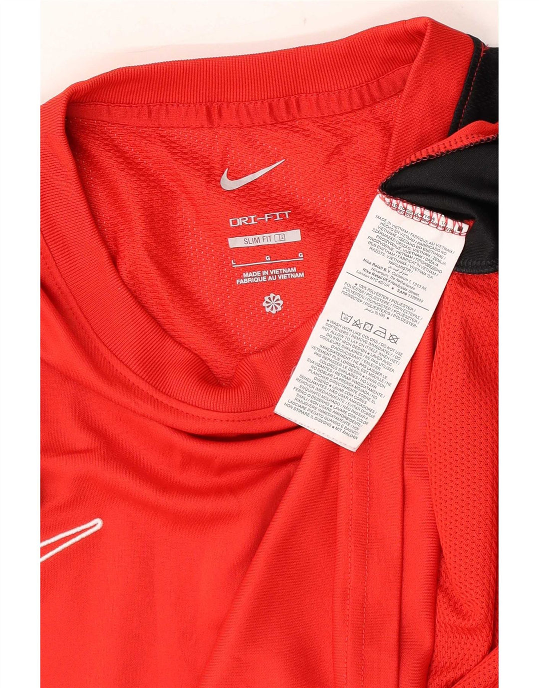 Camiseta Nike Masculina Dri Fit Top Grande Poliéster Colorblock Vermelho