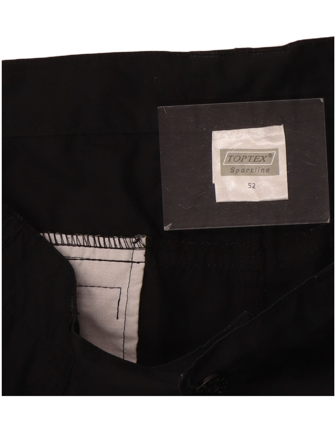 Calça cargo reta masculina TOPTEX IT 52 XL W36 L33 algodão preto