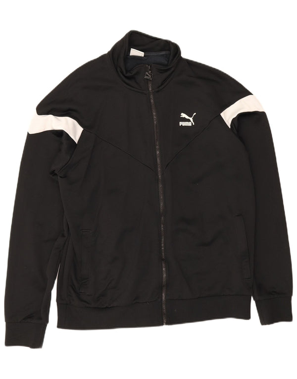 Jaqueta Puma Masculina Treino Top Grande Bloco Colorido Preto
