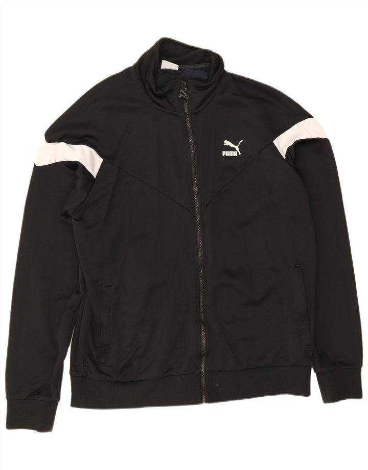 Jaqueta Puma Masculina Treino Top Grande Bloco Colorido Preto