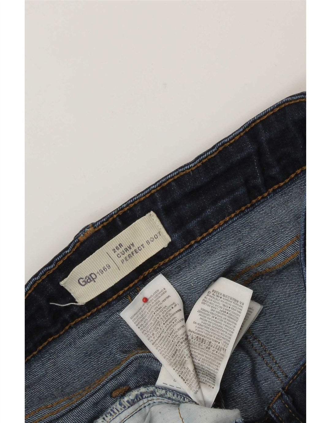 Jeans feminino Curvy Bootcut da Gap W26 L30 azul marinho algodão