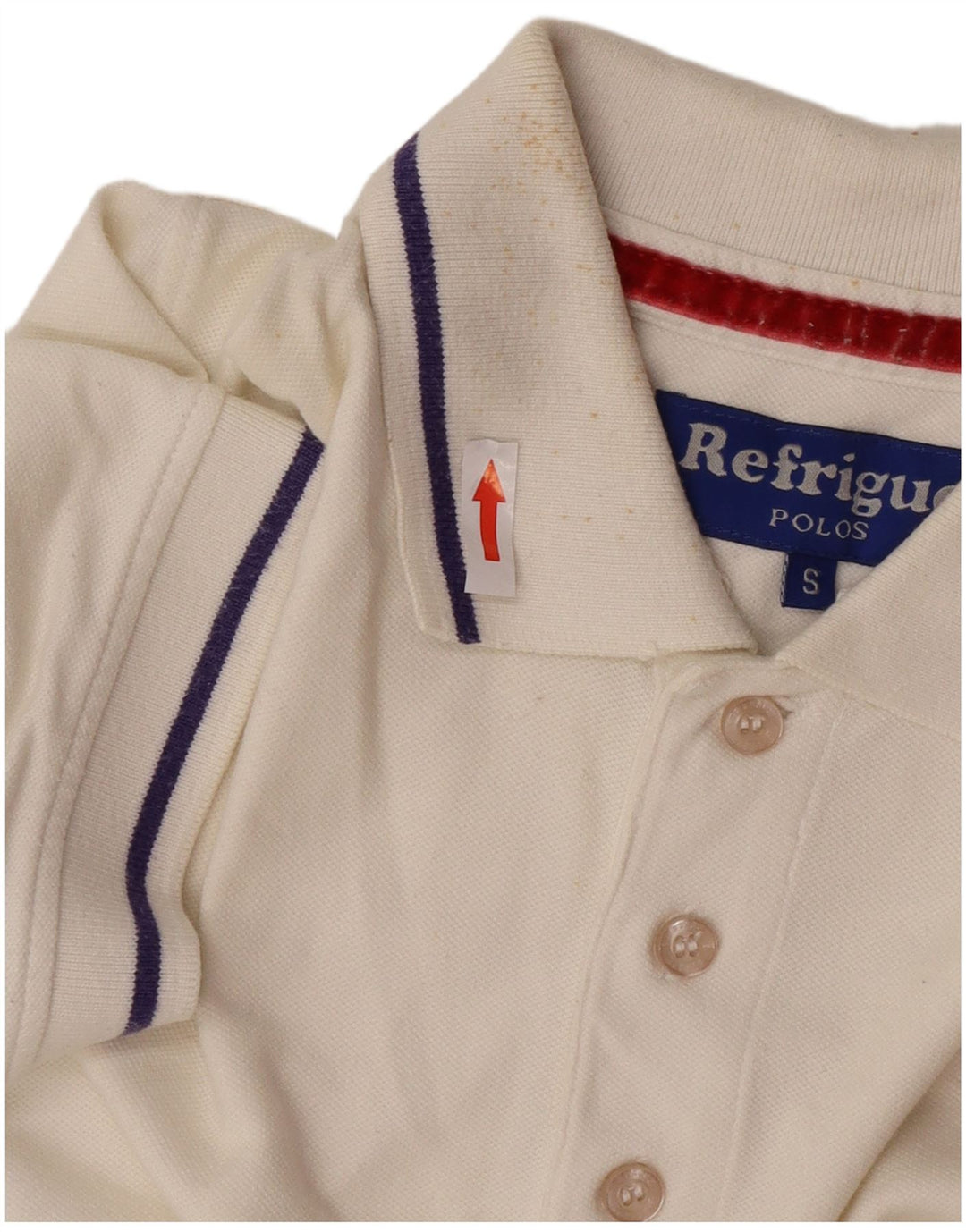 Camisa polo masculina Refrigue pequena de algodão branco