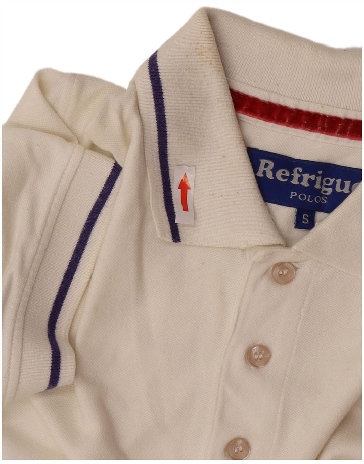 Camisa polo masculina Refrigue pequena de algodão branco