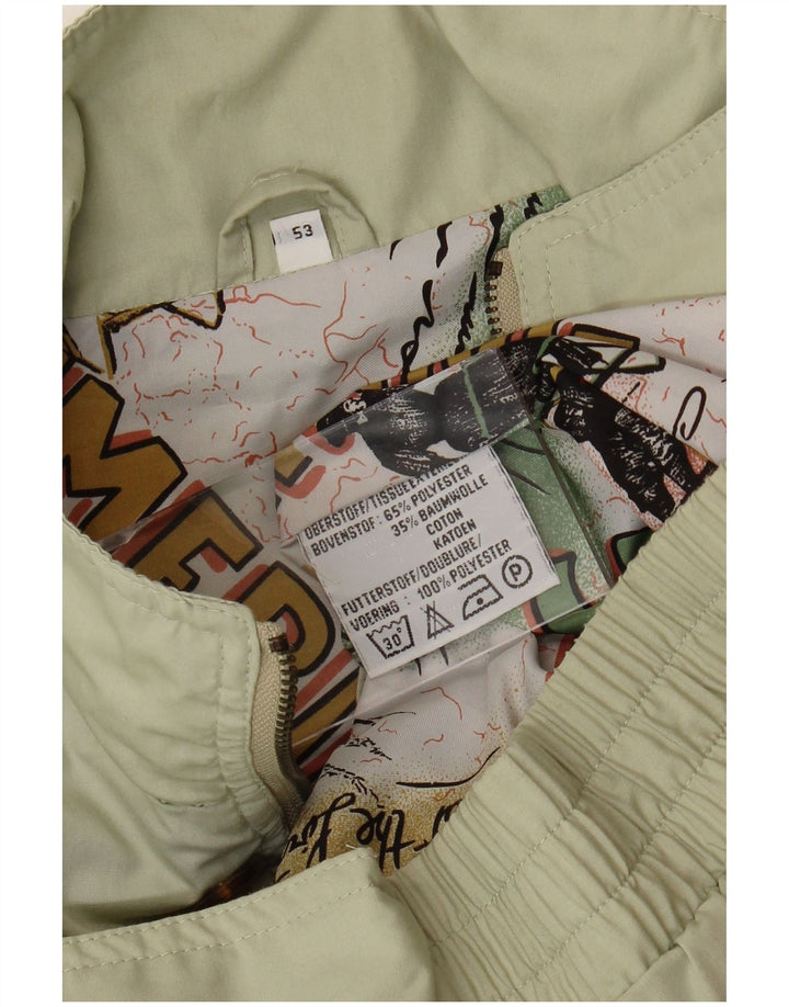 Jaqueta utilitária masculina vintage IT 53 XL poliéster cáqui