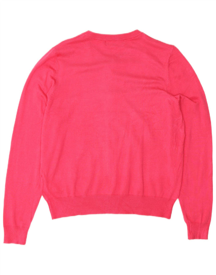 Suéter cardigã feminino Marks & Spencer UK 16 grande viscose rosa