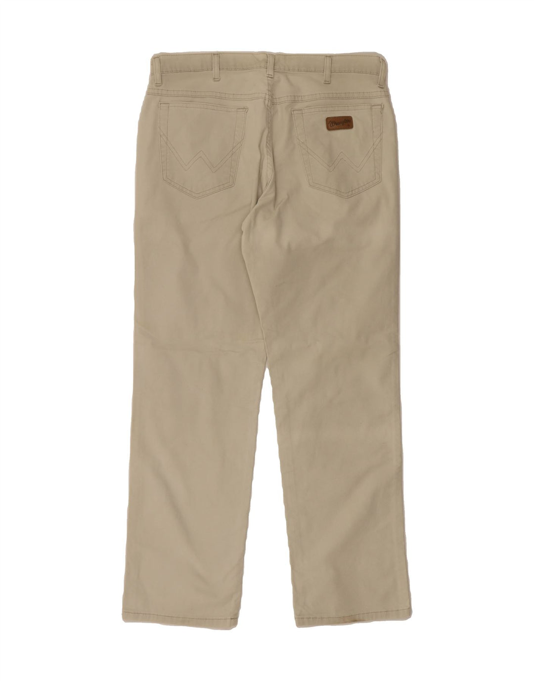 WRANGLER Mens Straight Casual Trousers W35 L30 Beige Cotton Vintage Wrangler and Second-Hand Wrangler from Messina Hembry 