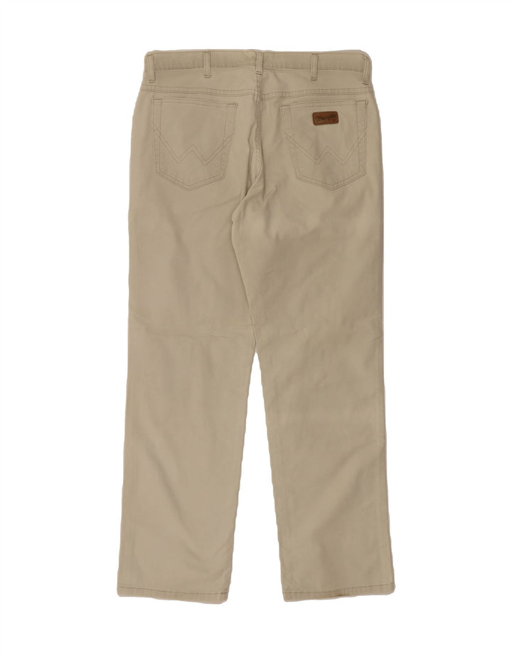 WRANGLER Mens Straight Casual Trousers W35 L30 Beige Cotton Vintage Wrangler and Second-Hand Wrangler from Messina Hembry 