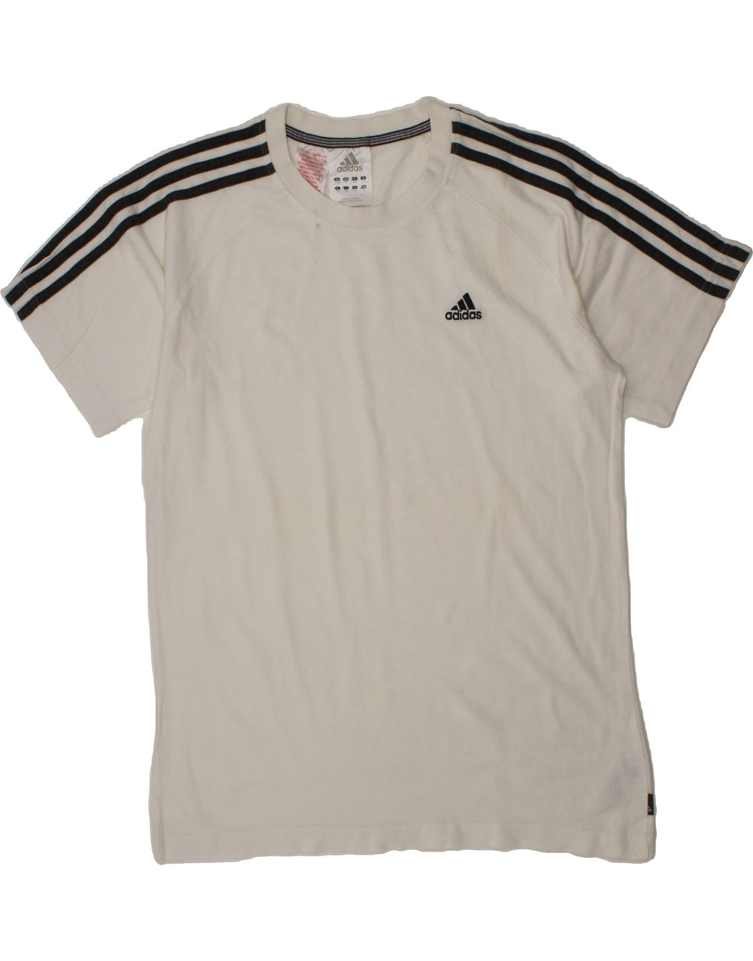 ADIDAS Boys T-Shirt Top 15-16 Years White Cotton Vintage Adidas and Second-Hand Adidas from Messina Hembry 