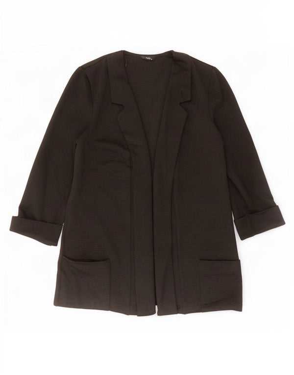 M&Co Cardigan feminino manga 3/4 UK 14 poliéster preto médio