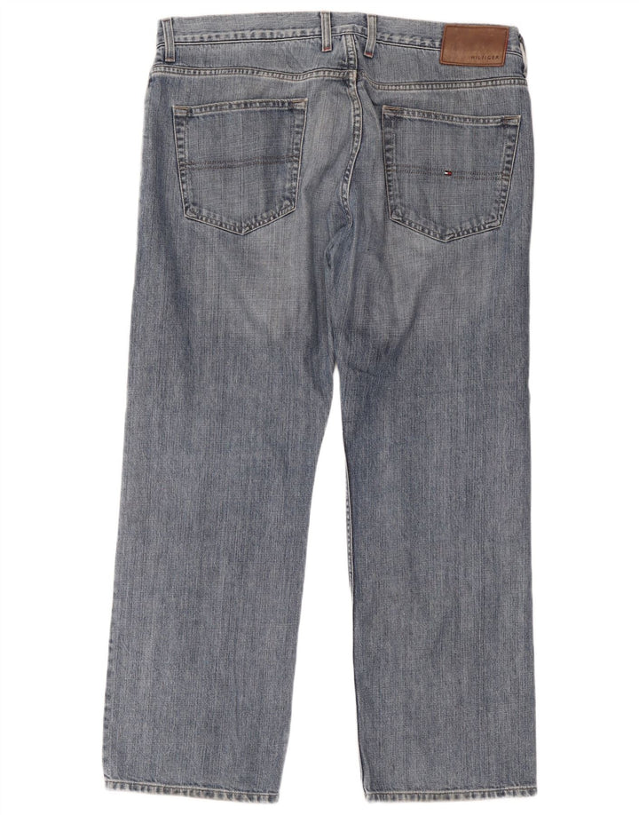 Jeans retos masculinos Tommy Hilfiger W38 L30 algodão azul