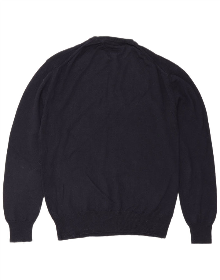 Suéter masculino Ungaro com gola redonda IT 48 pequeno de lã azul marinho