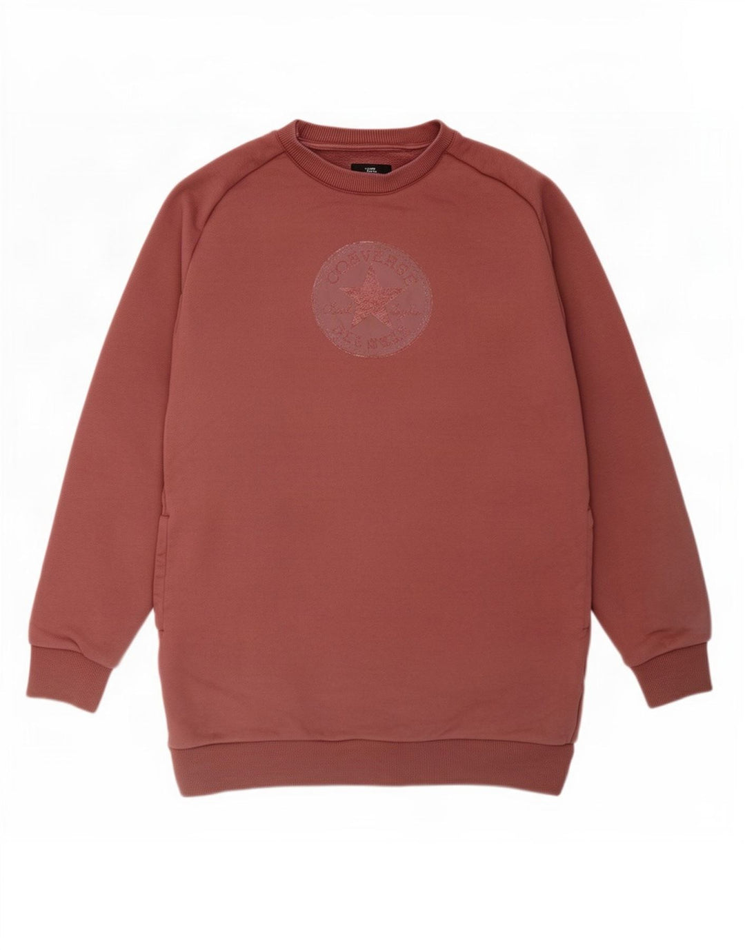 Converse feminino oversized gráfico moletom jumper vestido Reino Unido 10 pequeno rosa