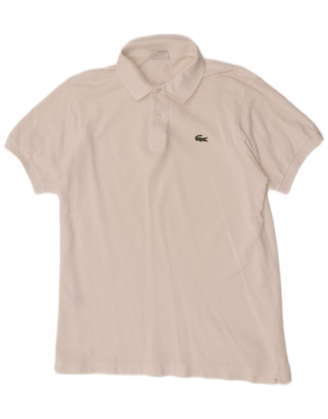 Camisa polo masculina Lacoste tamanho 4 médio algodão branco