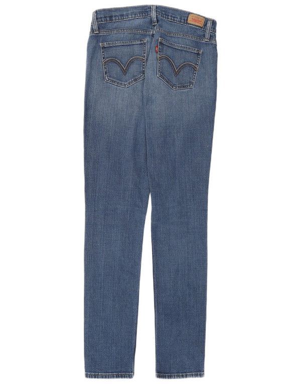 Calça jeans feminina Levi's 524 Super Low Skinny US 7 Médio W27 L33 Azul Algodão