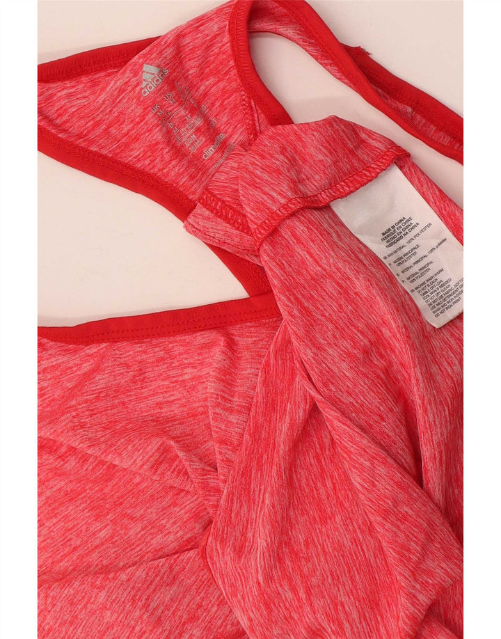 Adidas Womens Climalite Vest Top UK 12/14 Médio Rosa Poliéster Flecked