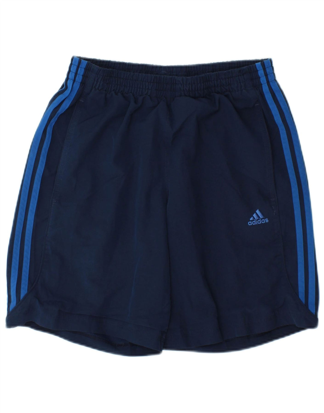 Shorts esportivos masculinos Adidas pequenos poliéster azul marinho