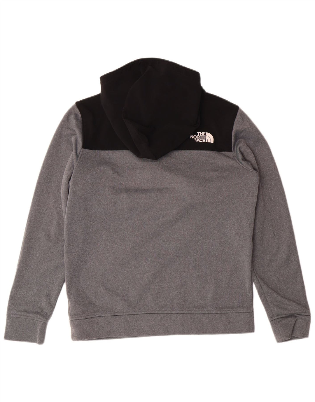 THE NORTH FACE Meninos com capuz e gola com zíper jumper 14-15 anos XL cinza colorblock