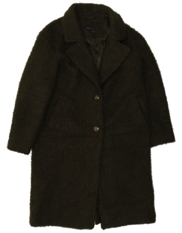 Sobretudo feminino Marks & Spencer de ajuste solto Reino Unido 12 poliéster verde médio