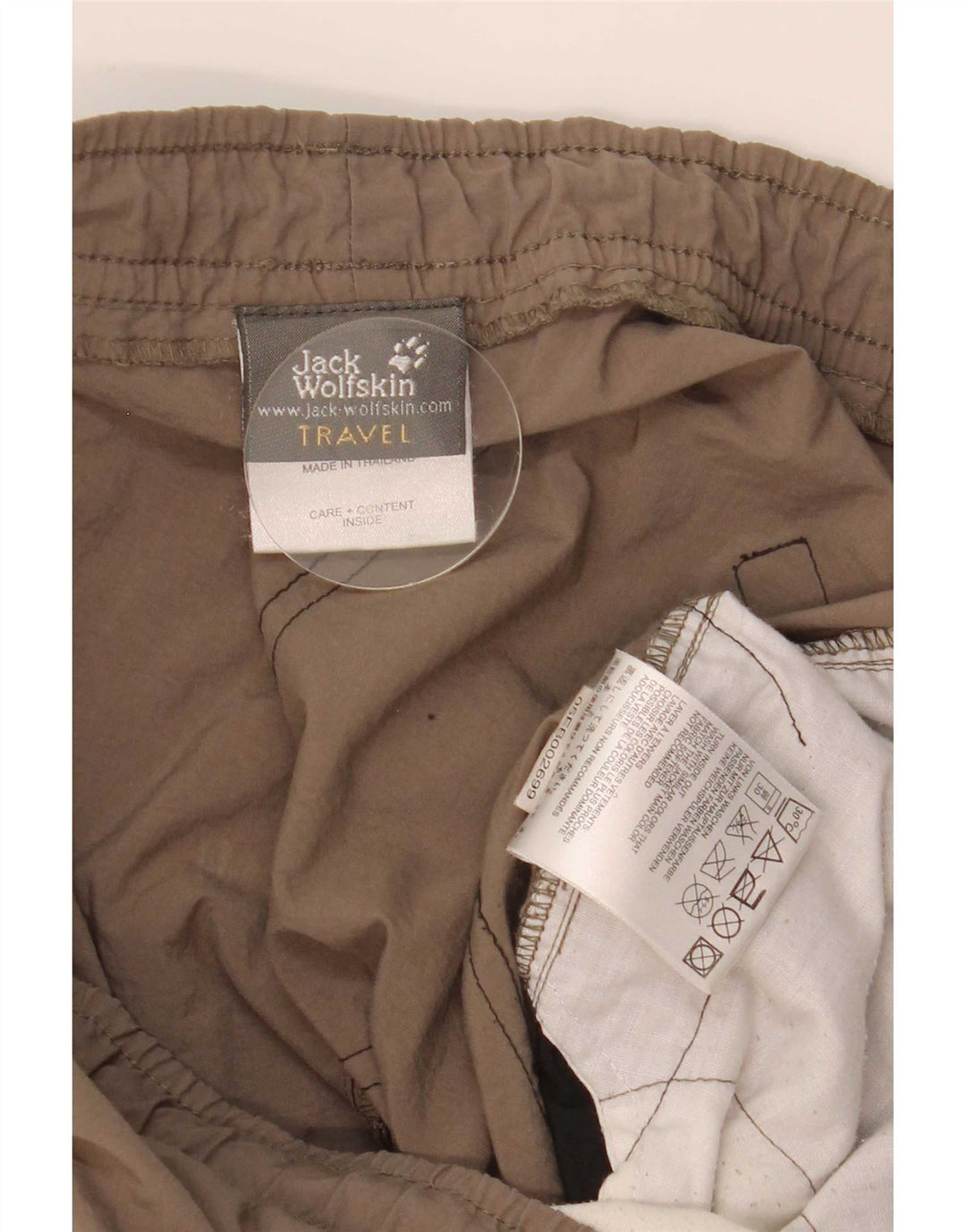 Calça de caminhada masculina Jack Wolfskin médio W32 L33 marrom colorblock