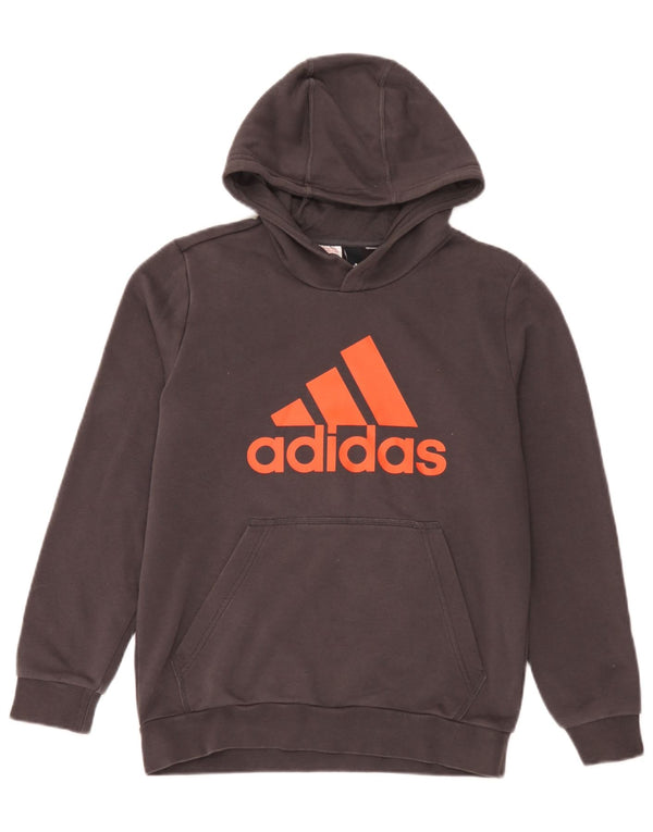 Camisola com capuz gráfico Adidas Boys 13-14 anos cinzento