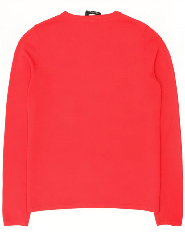 Suéter cardigã feminino Zara Reino Unido 14 grande viscose vermelha