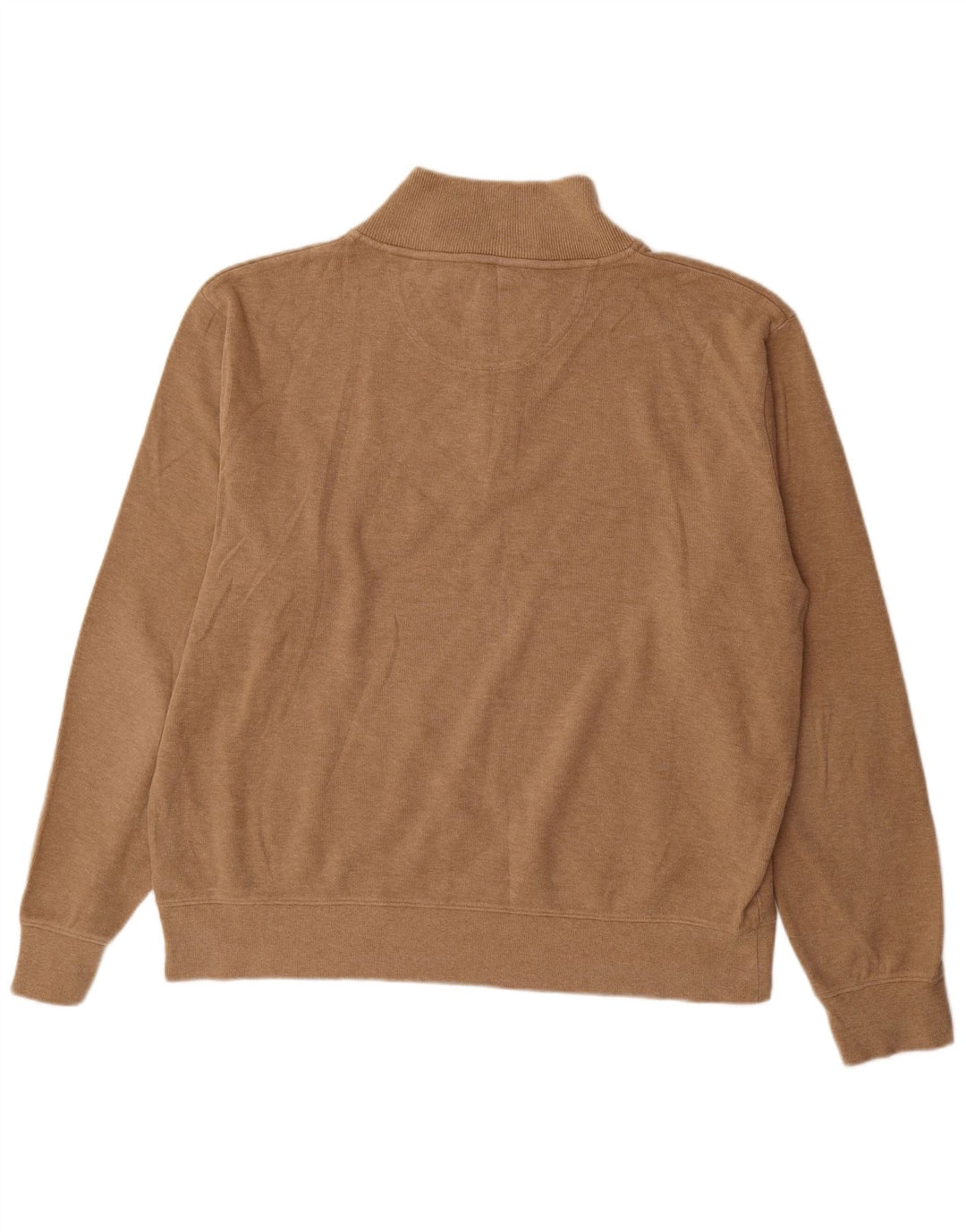 Suéter masculino Gant com zíper e gola 3XL algodão marrom