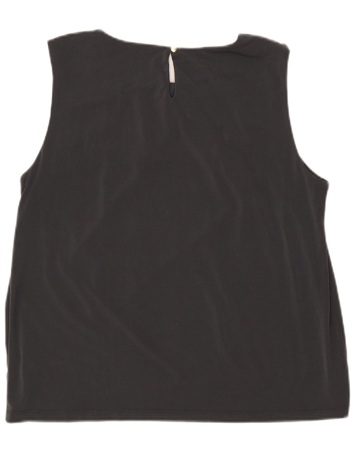 Blusa feminina Calvin Klein sem mangas crop top UK 18 XL cinza poliéster