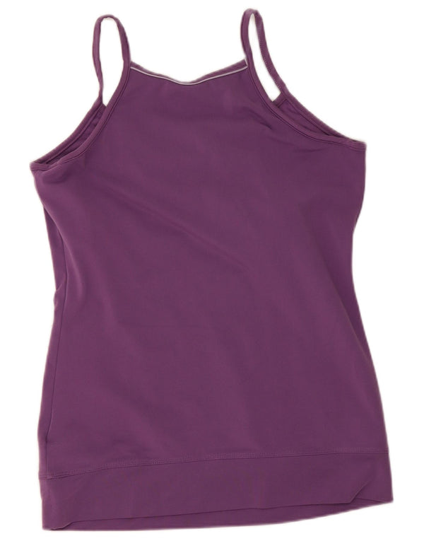 Adidas Womens Climalite Graphic Vest Top UK 12 Médio Roxo Paisley