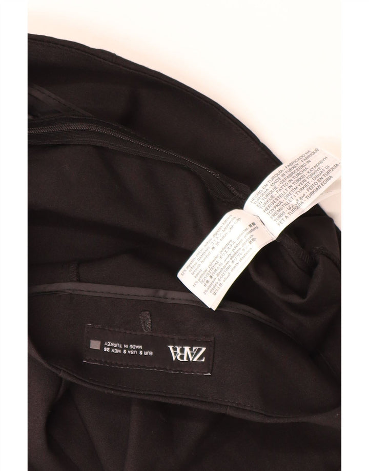 Calça quente feminina Zara pequena W26 preta