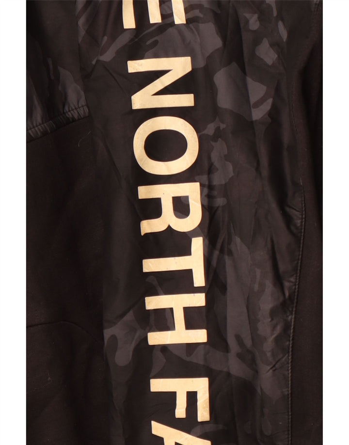 THE NORTH FACE Suéter masculino com capuz e zíper gráfico pequeno preto esportivo