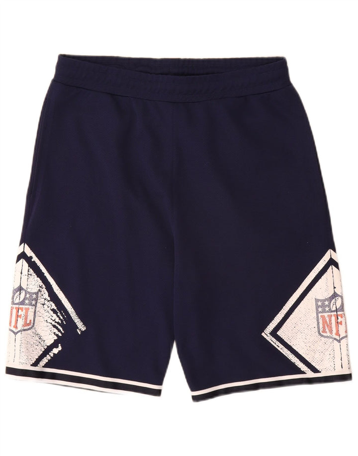 Shorts esportivos gráficos masculinos da NFL médio bloco colorido azul marinho