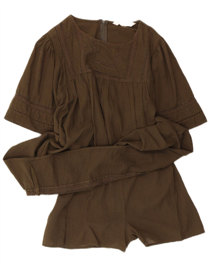 Macacão feminino Zara UK 14 médio cáqui