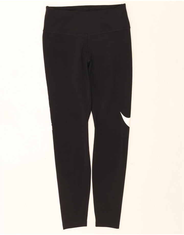 Leggings Nike Dri Fit Graphic Crop Feminino UK 8 Pequeno Poliéster Preto