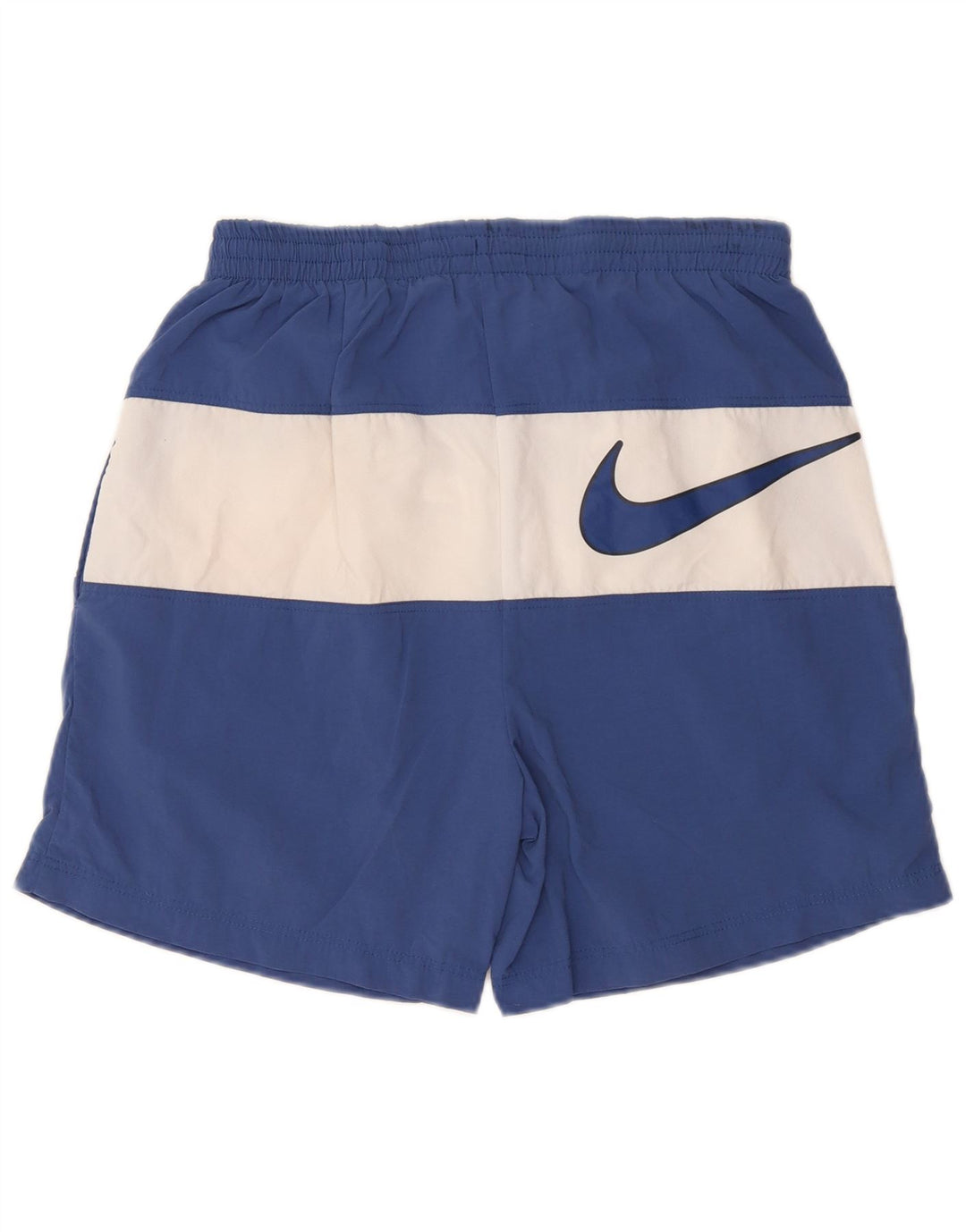 Shorts de natação Nike masculino gráfico médio azul colorblock nylon