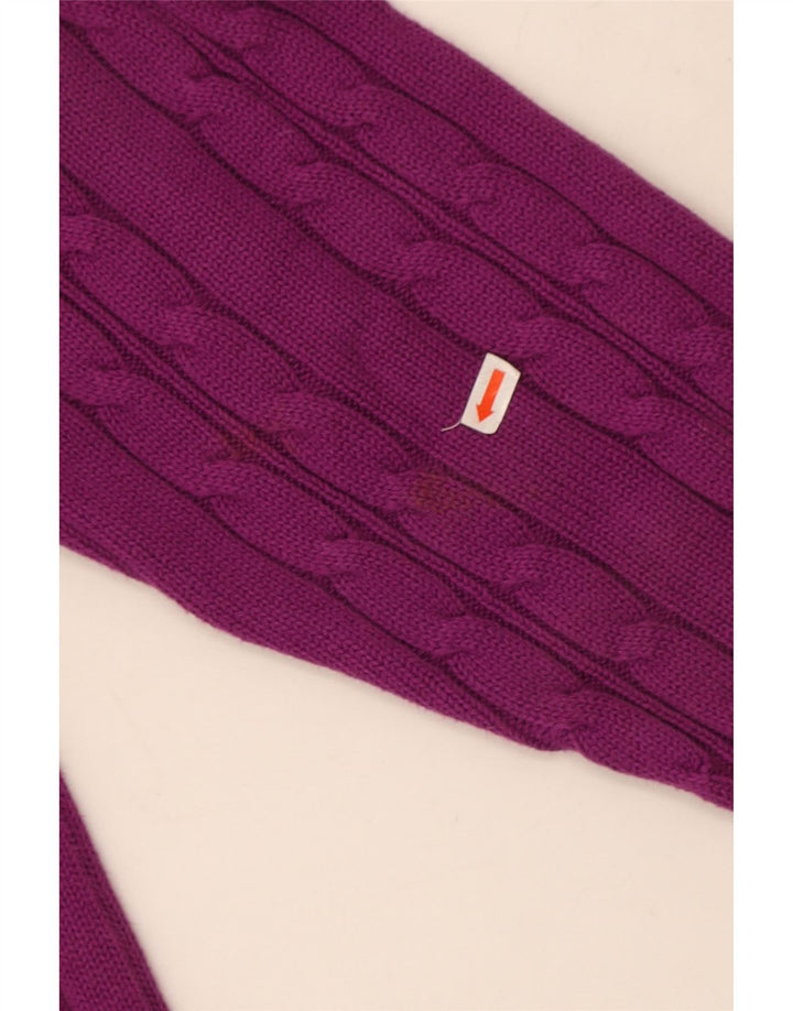 Suéter masculino Marks & Spencer com gola redonda, grande algodão roxo