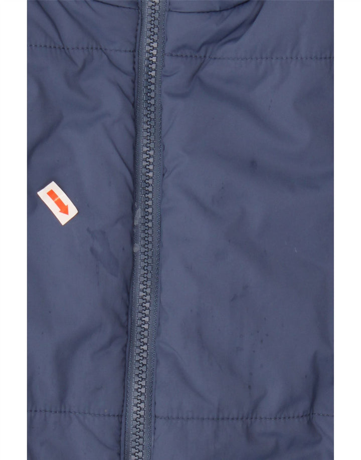 Colete masculino Lands End Petite acolchoado UK 38 médio azul marinho nylon