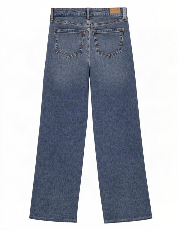 Jeans de perna larga para meninas Abercrombie & Fitch 15-16 anos W28 L30 azul