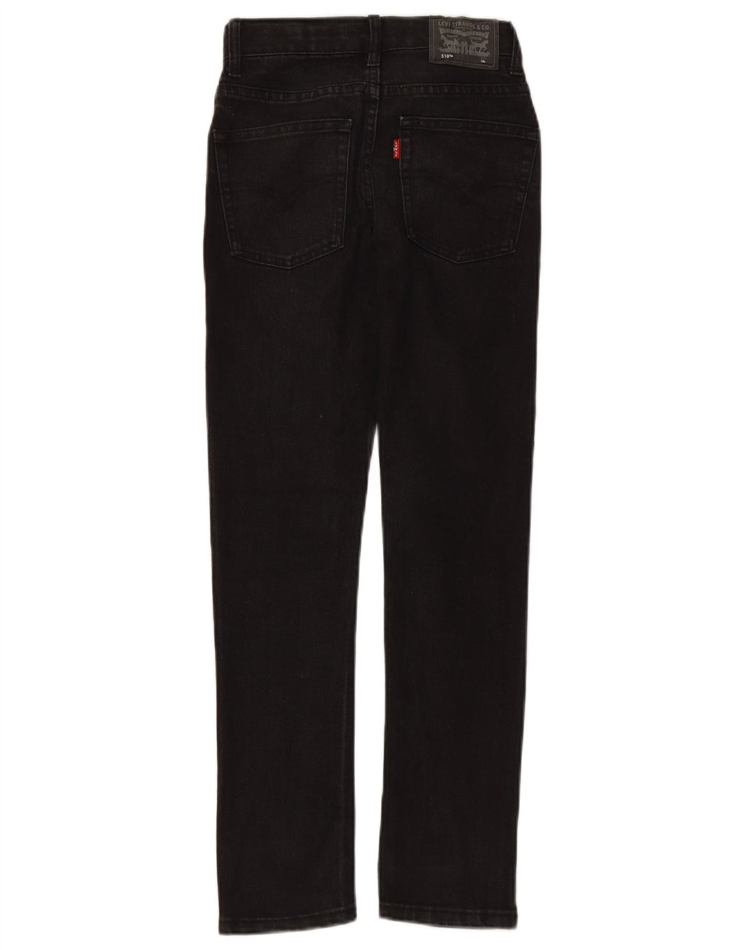 LEVI'S Girls 510 Skinny Jeans 9-10 Anos W24 L26 Algodão Preto