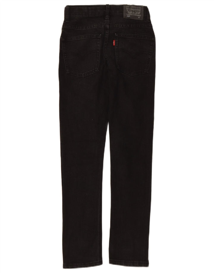LEVI'S Girls 510 Skinny Jeans 9-10 Anos W24 L26 Algodão Preto