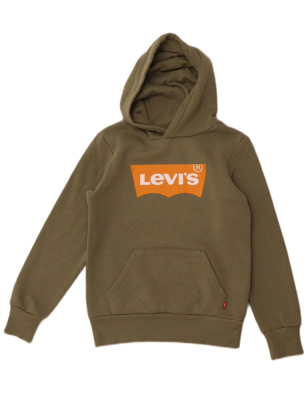 Suéter com capuz gráfico LEVI'S Boys 9-10 anos algodão verde