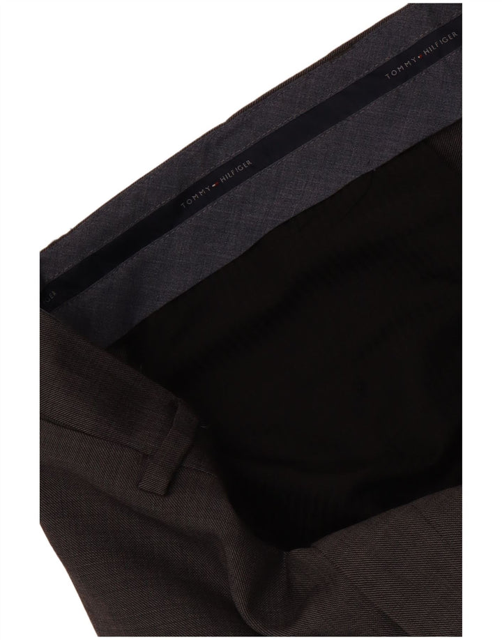 Tommy Hilfiger Mens Straight Suit Calças W32 L30 Cinza