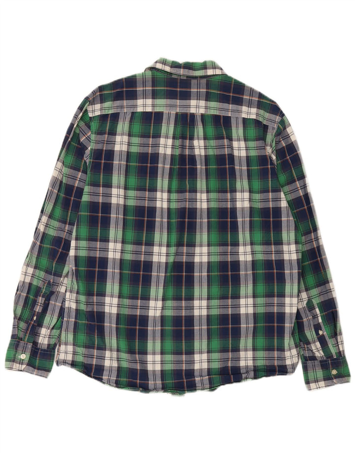 Camisa masculina GAP Classic Fit grande algodão xadrez verde