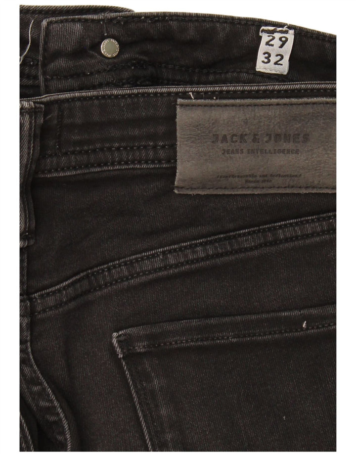 JACK & JONES Masculino GLENN Slim Jeans W29 L32 Algodão Preto
