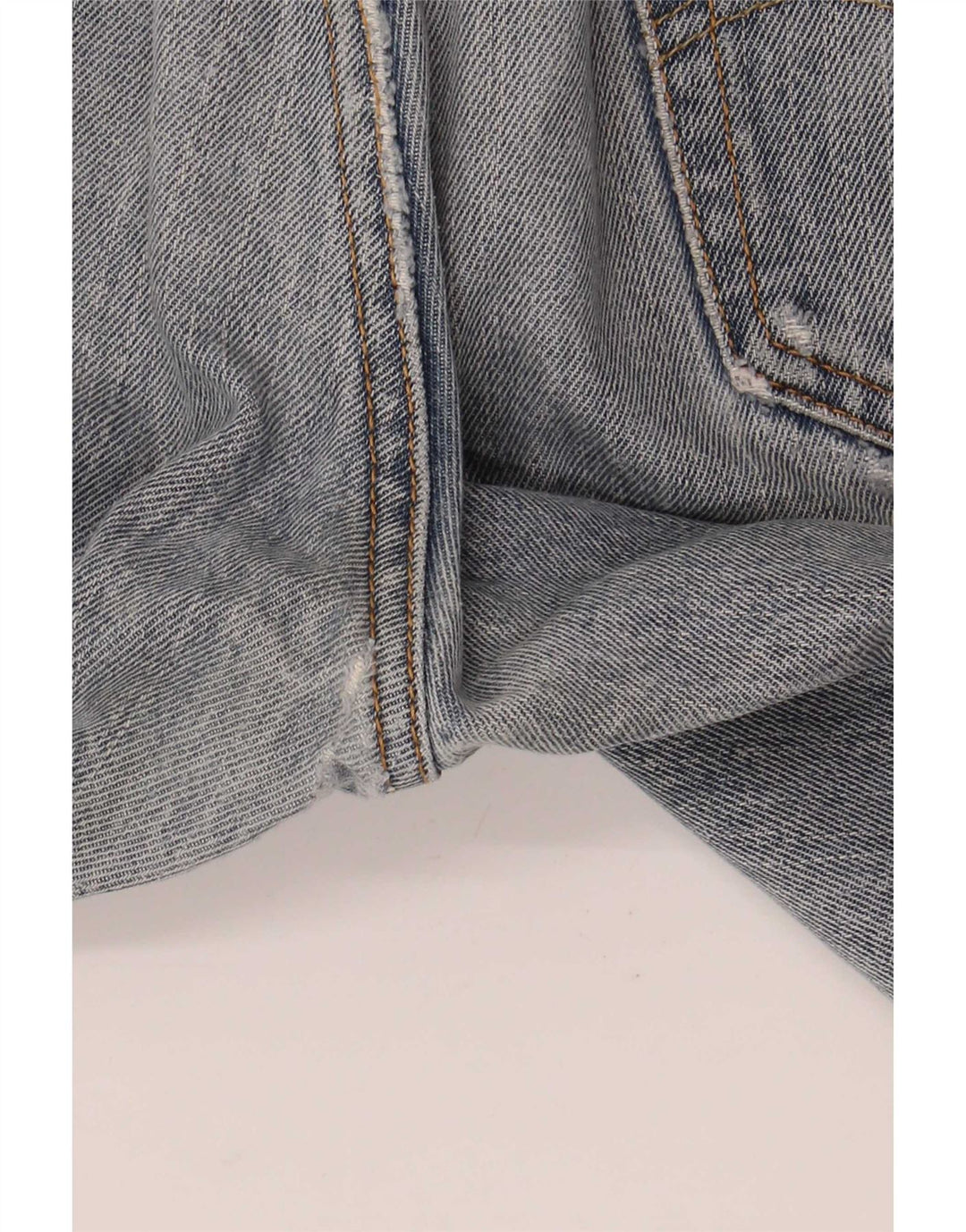 Levi's Masculino 505 Distressed Straight Jeans W34 L32 Azul Algodão